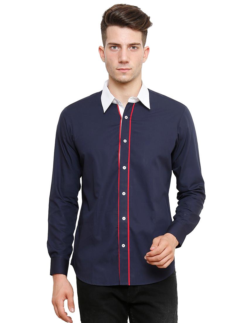 men long sleeved solid casual shirt - 21483158 - Zoom Image - 0