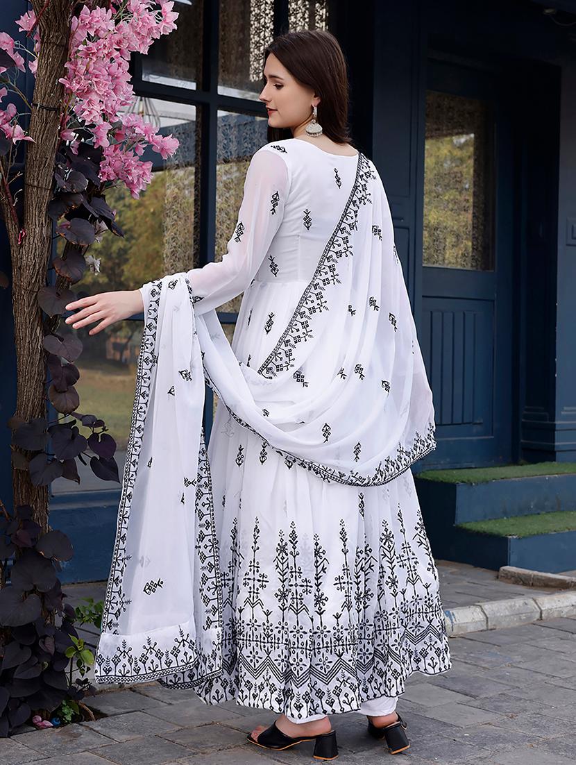 women embroidered kurta dupatta set - 21483644 - Standard Image - 3