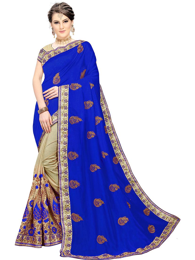 women embroidered saree