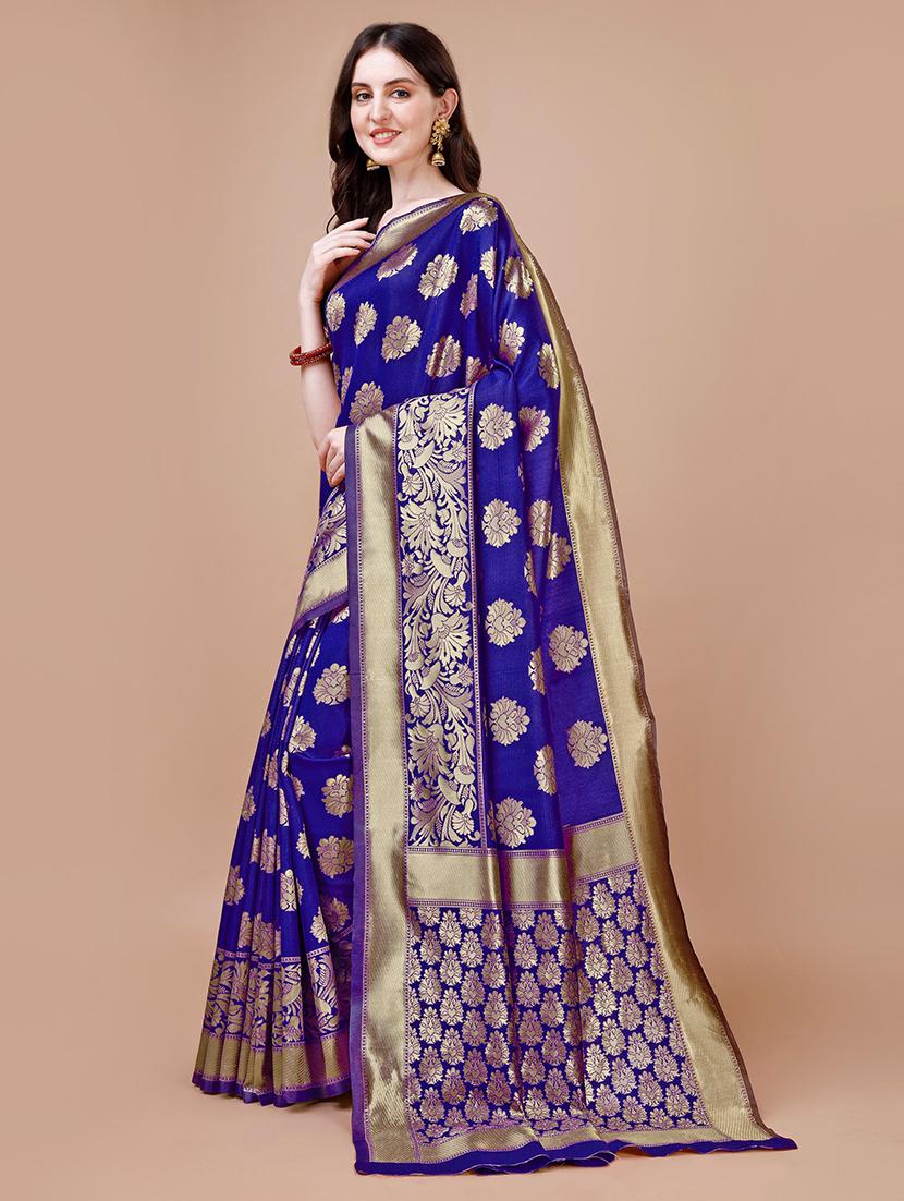 women self design banarasi saree