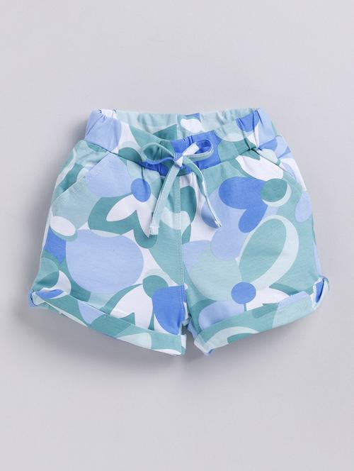 kids light blue printed cotton shorts  - 21484493 - Very Small Image - 1