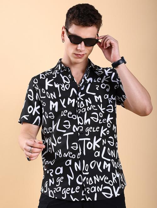 men collared printed casual shirt - 21486774 - Very Small Image - 1