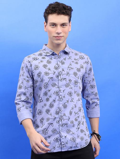 men collared printed casual shirt - 21486795 - Very Small Image - 1