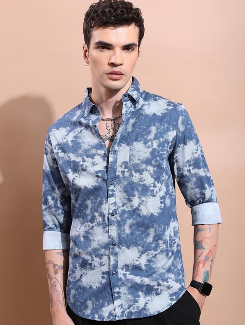 men collared printed casual shirt - 21486830 - Very Small Image - 1