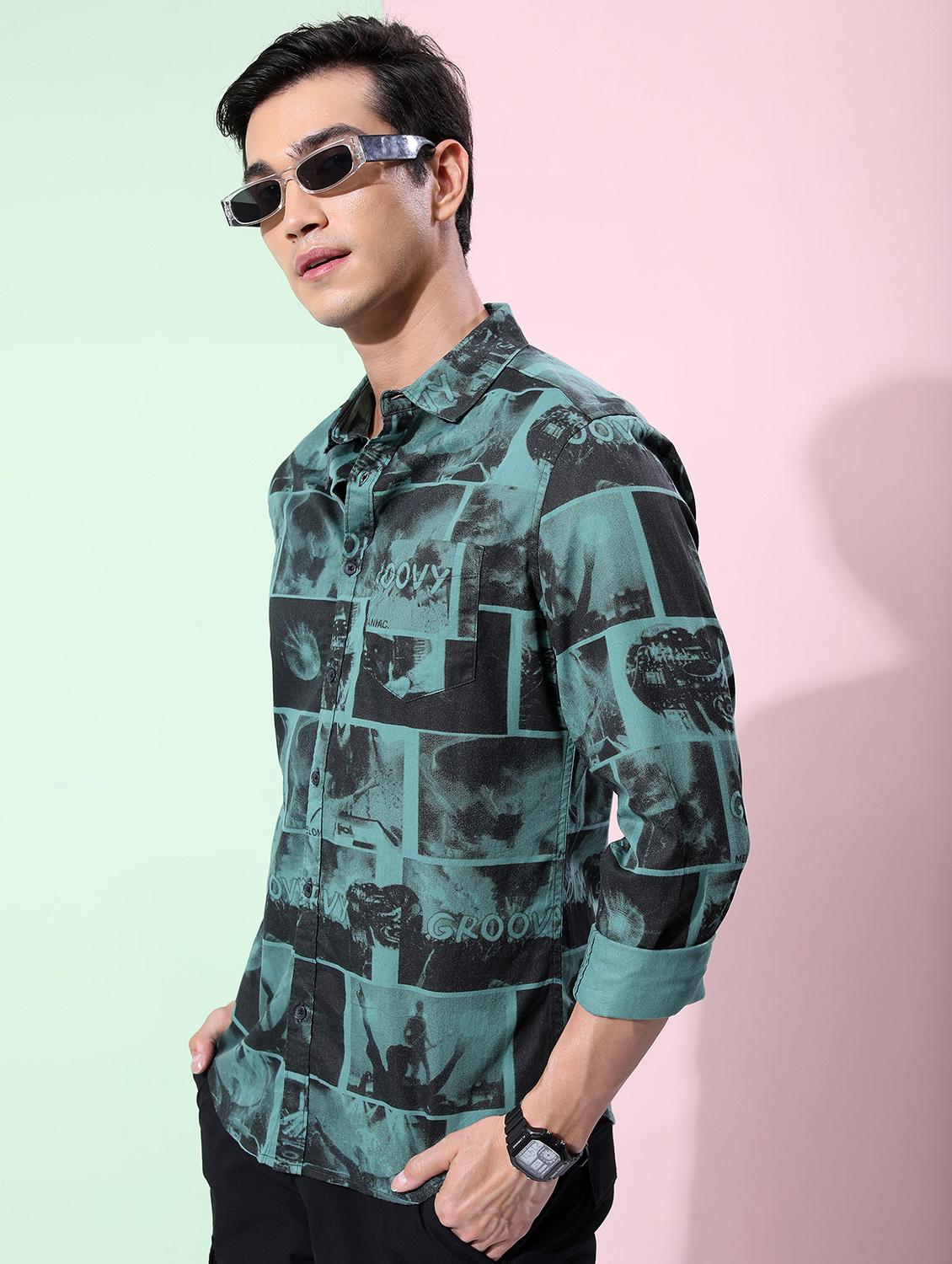 men collared printed casual shirt - 21486849 - Zoom Image - 2