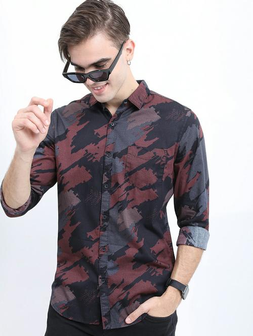 men black collared neck casual shirts - 21486922 - Very Small Image - 1