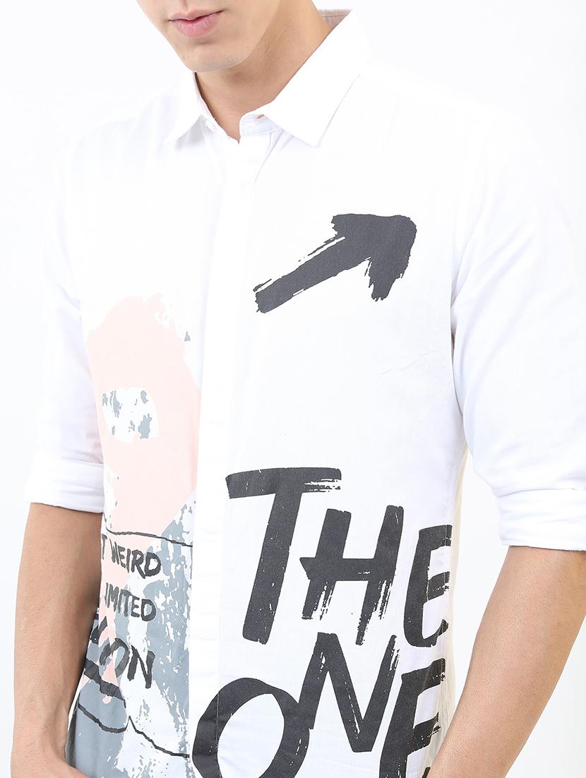 men white regular fit printed casual shirt - 21487005 - Standard Image - 5