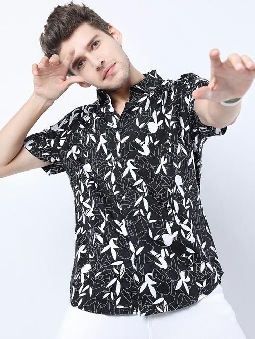 men collared printed casual shirt - 21487124 - Very Small Image - 1