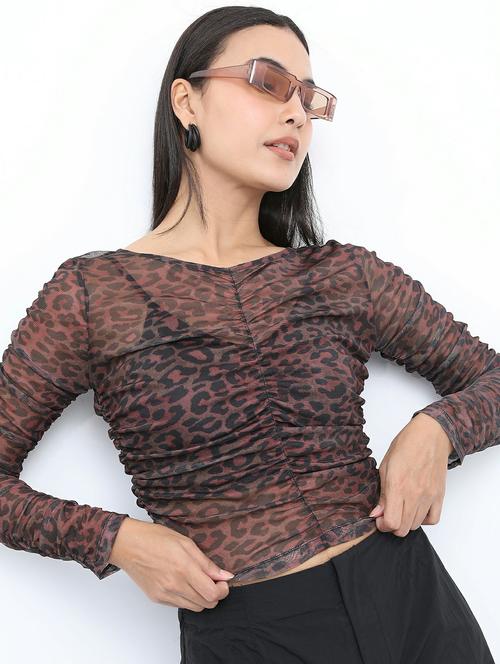 multicolored animal printed crop top - 21487477 - Very Small Image - 1