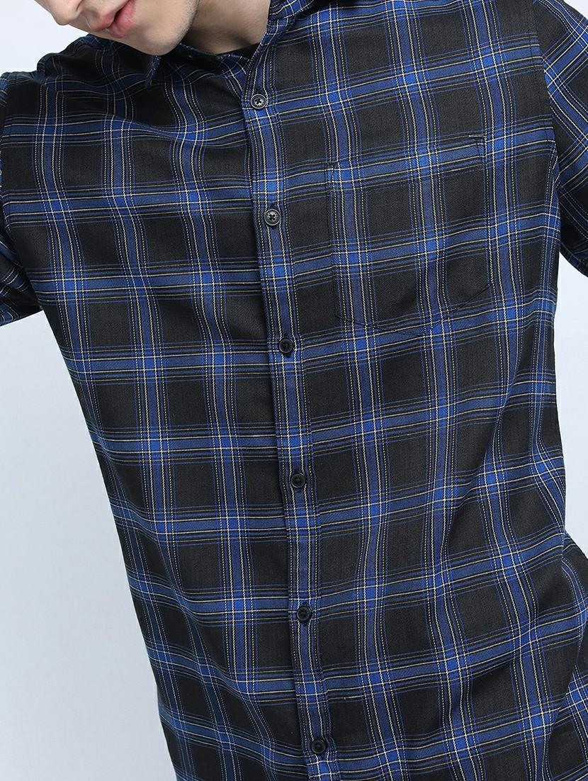 men long sleeved checkered casual shirt - 21487530 - Standard Image - 5
