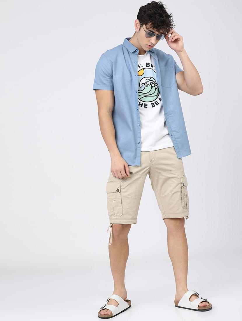 men collared short sleeves casual shirt - 21487739 - Standard Image - 4