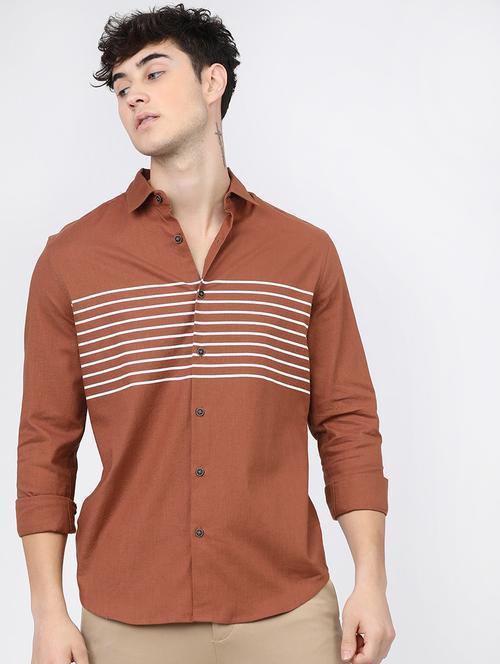men striped casual shirt - 21488515 - Very Small Image - 1