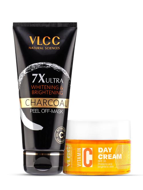 charcoal peel off mask 7x ultra whitening & brightening & vitamin c day cream spf30 - 21489080 - Very Small Image - 1