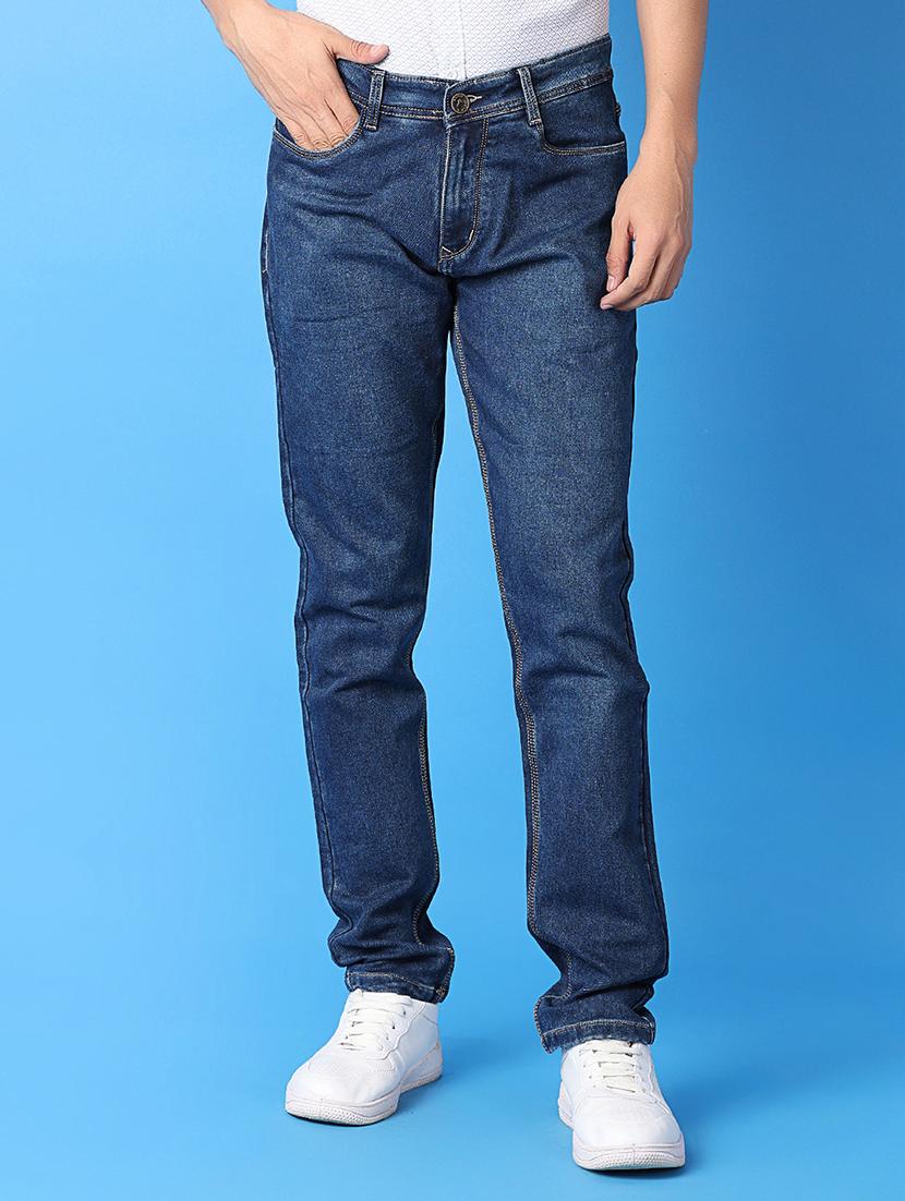 men blue plain jeans - 21489405 - Zoom Image - 0