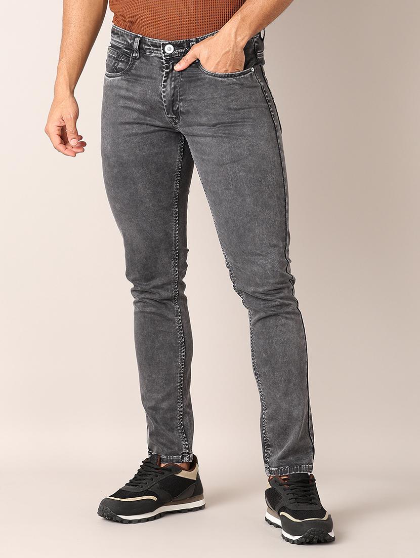 men grey plain jeans