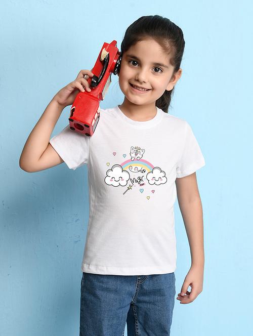 girls cute character printed round neck tee - 21503757 - Very Small Image - 1