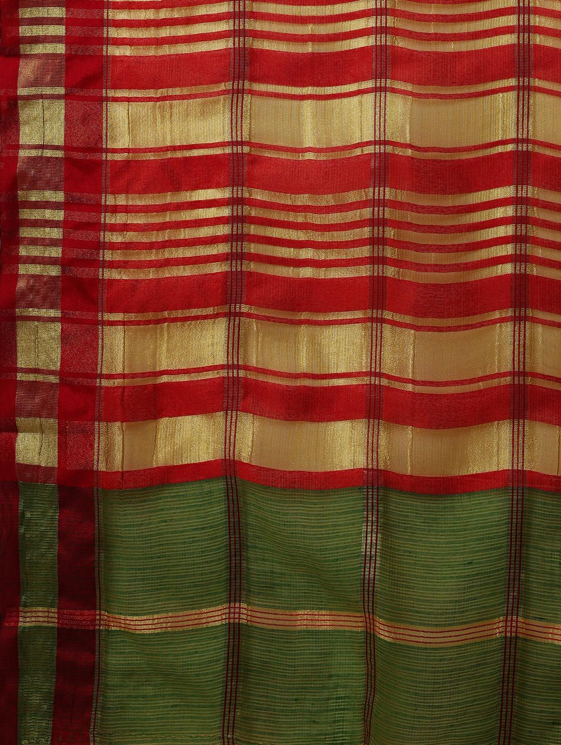 women self-designed kota doria saree with blouse - 21506388 - Standard Image - 3