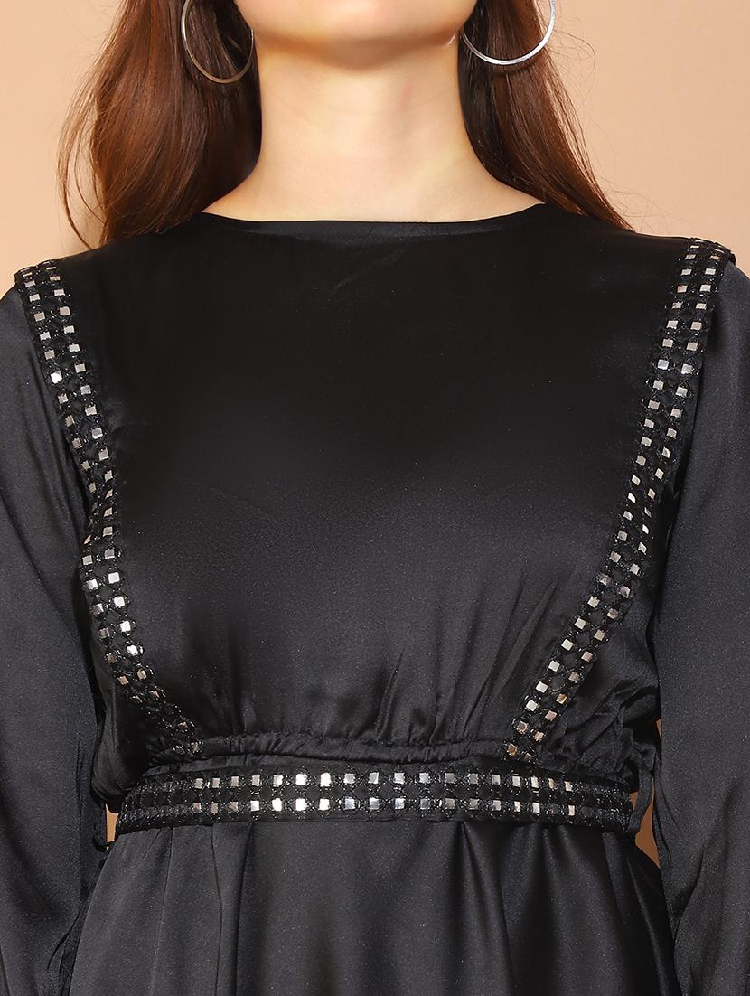 women black self design top and trouser co-ord set - 21506932 - Standard Image - 5