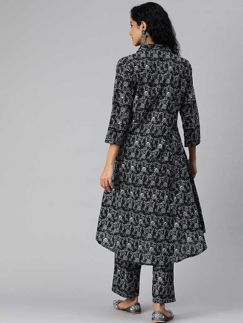 women shirt collar printed co-ord set - 21510322 - Standard Image - 3