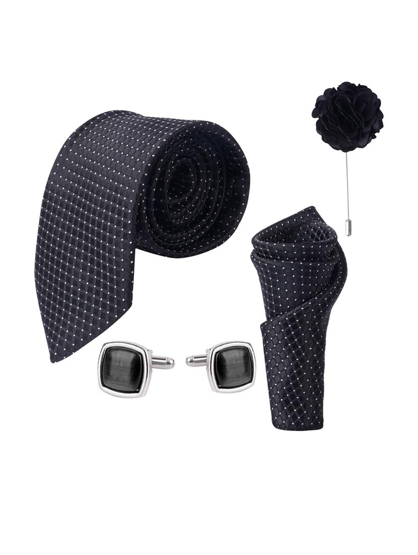 men black printed set of 5 tie