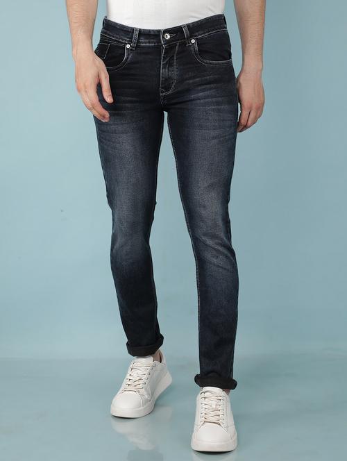men grey plain jeans - 21511940 - Standard Image - 0