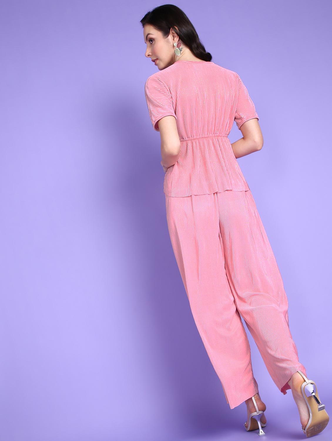 women solid top & trouser co-ord set - 21512941 - Zoom Image - 3