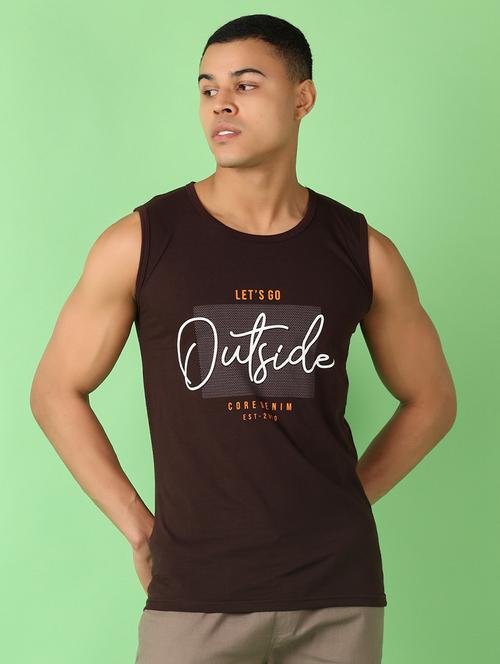 men round neck front print t-shirt - 21531567 - Very Small Image - 1