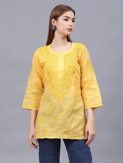 women chikankari straight kurti - 21531718 -  Standard Image - 0