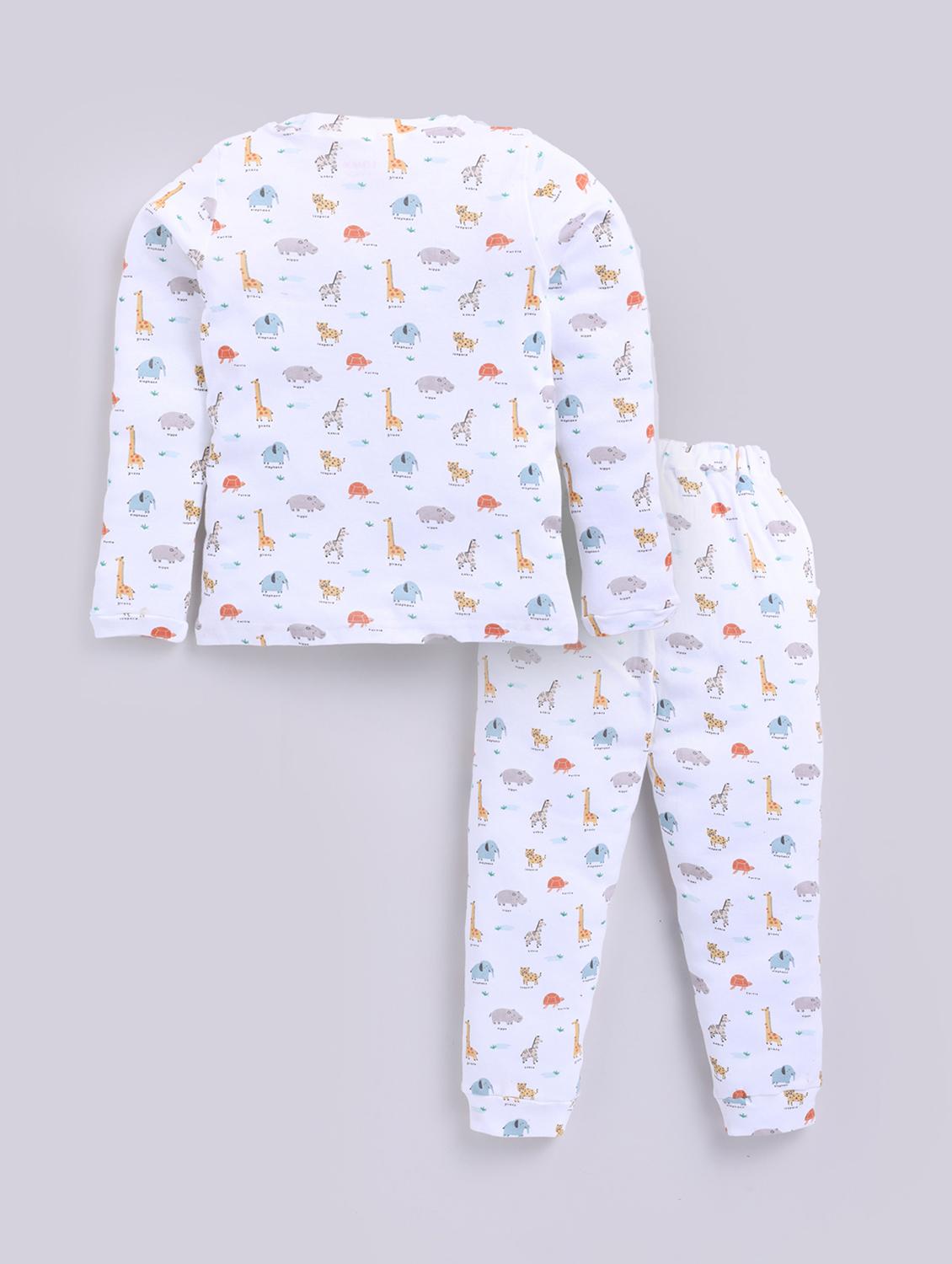 boys white printed full length set - 21532994 - Zoom Image - 1