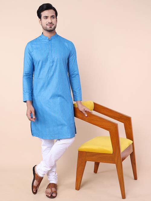 men striped kurta churidar ethnic wear set - 21533026 - Very Small Image - 1