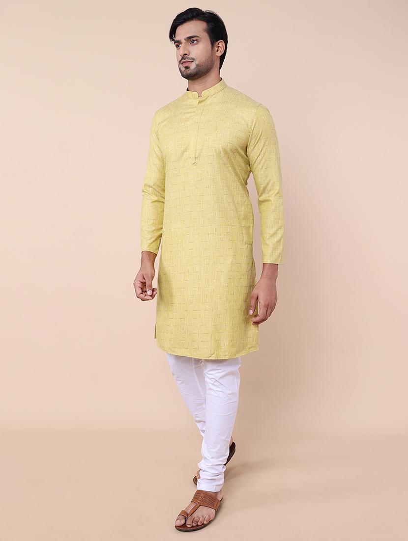 men self design kurta churidar ethnic wear set - 21533027 - Standard Image - 2