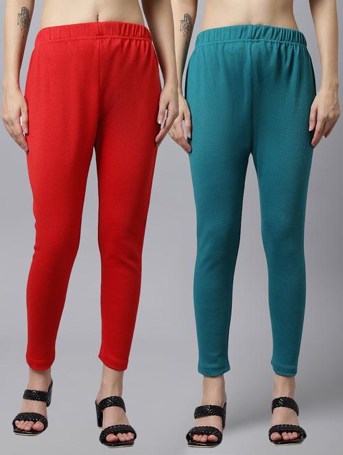 pack of 2 solid ankle length legging - 21535563 - Very Small Image - 1