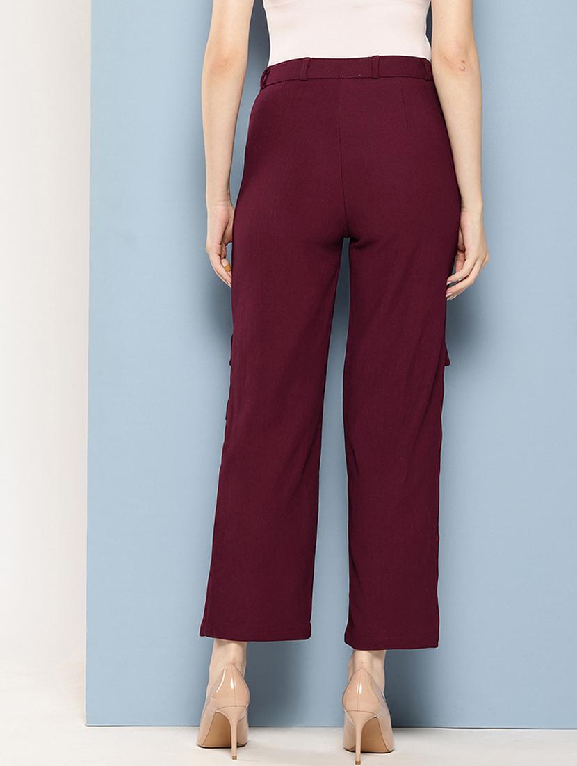 women solids high rise cargo - 21538566 - Zoom Image - 2