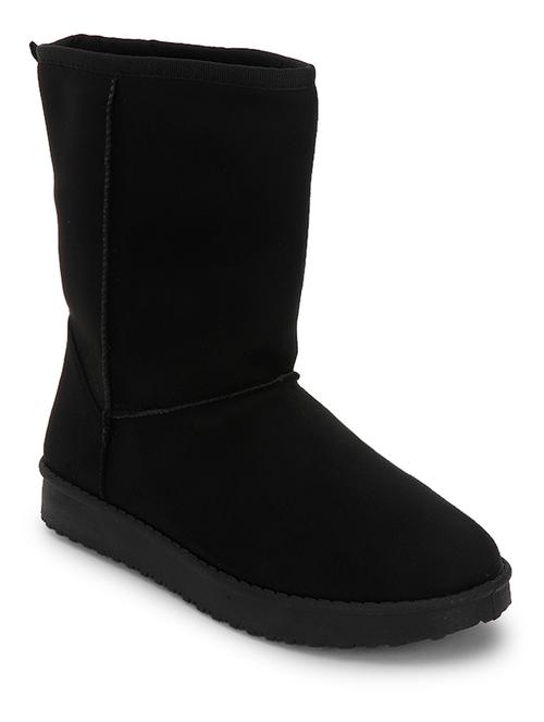 women solid ankle length boots - 21539177 - Standard Image - 0