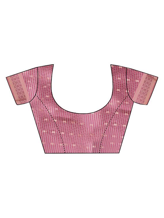 women pink assam silk saree - 21544188 - Standard Image - 3