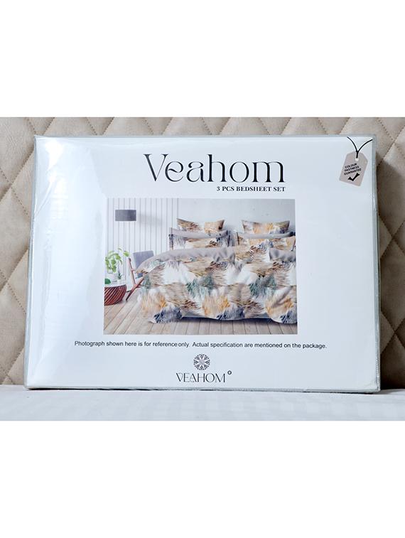 veahome printed cotton king size bedsheet with pillow cover - 21547420 - Standard Image - 4