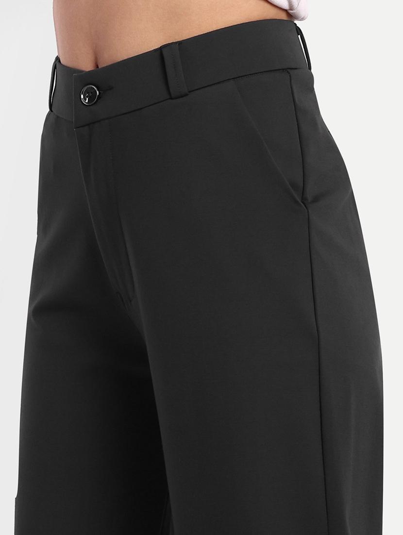 women solid relaxed fit tailored pant - 21548916 - Standard Image - 5