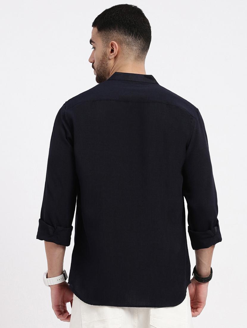 men solid long sleeve casual shirt - 21550138 - Standard Image - 3