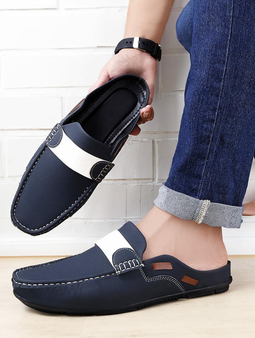 men solid slip on mules - 21555150 - Zoom Image - 2