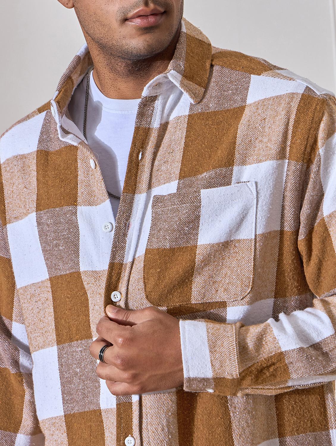 men checkered oversized casual shirt - 21555383 - Standard Image - 5