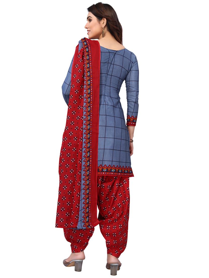 women printed unstitched suit set - 21557176 - Standard Image - 3