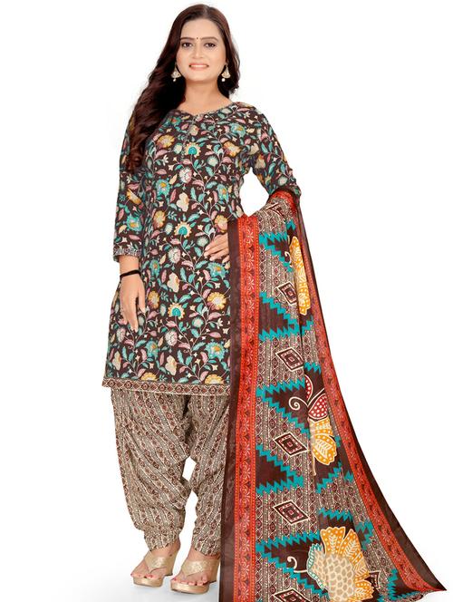 women floral printed unstitched suits - 21557201 - Very Small Image - 1