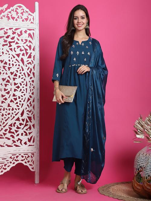 women embroidered kurta pant set with dupatta - 21558472 - Very Small Image - 1