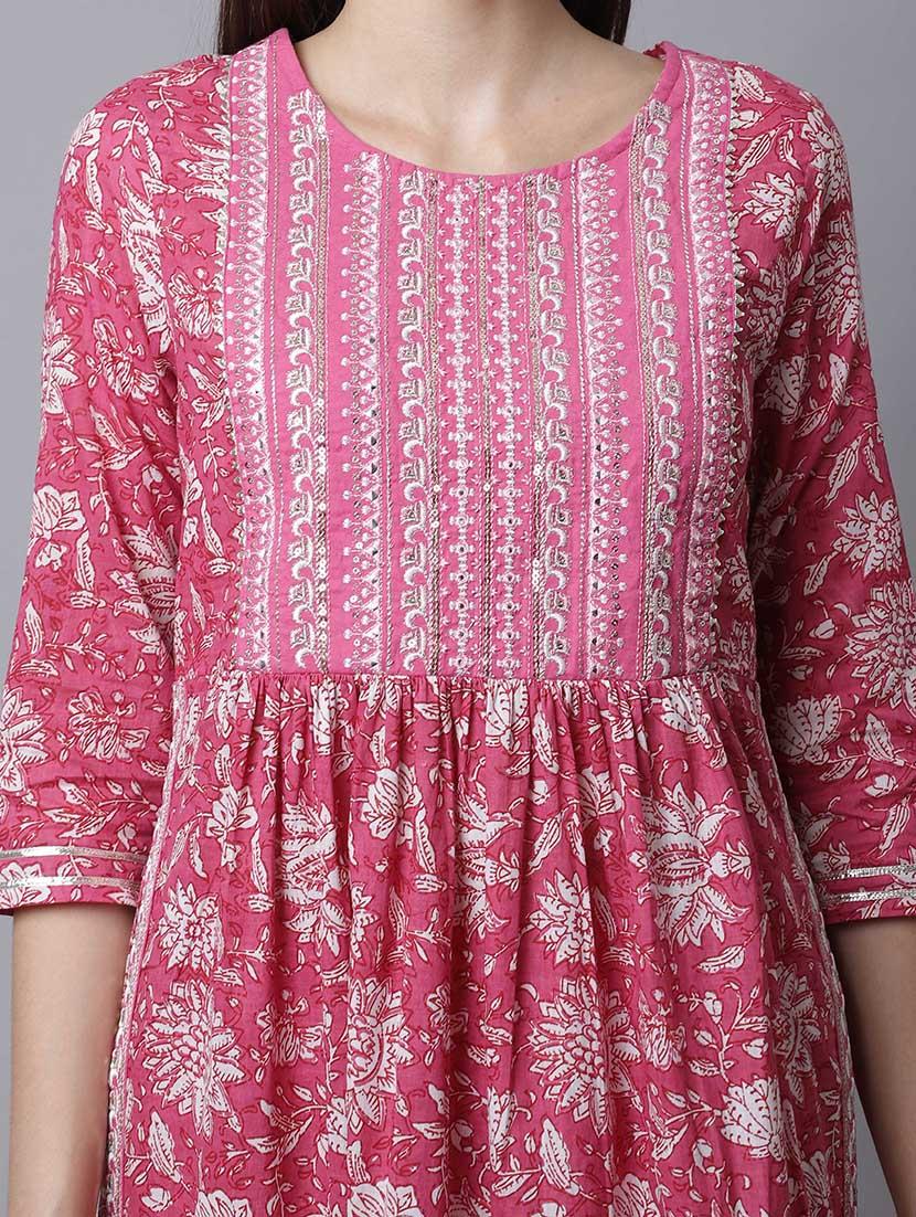 women floral round neck suit set - 21558598 - Zoom Image - 4