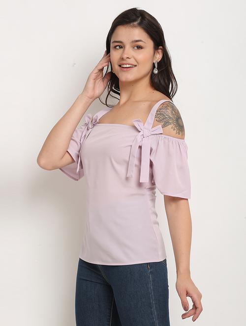 women solid shoulder strap top - 21558663 - Very Small Image - 1