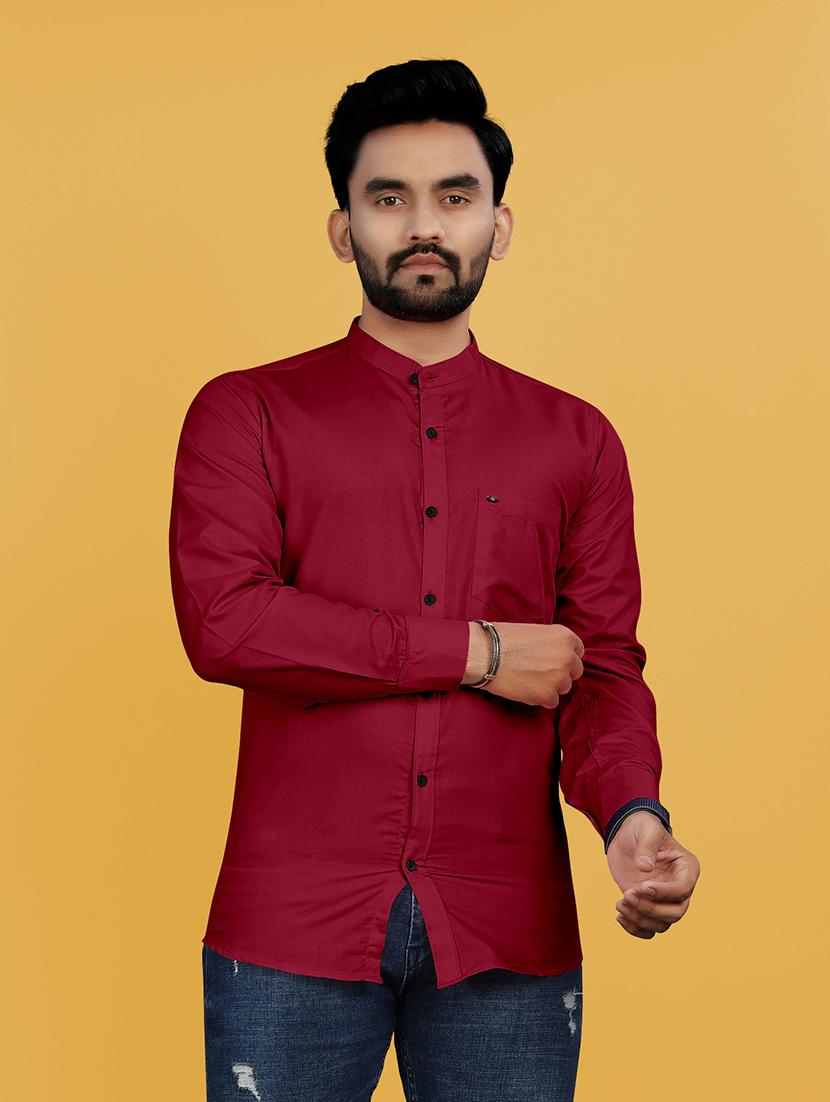 men solid long sleeve casual shirt - 21559244 - Zoom Image - 0