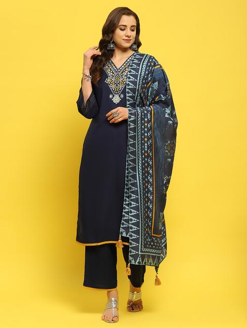 women embroidered kurta pant set with duaptta - 21559628 - Very Small Image - 1