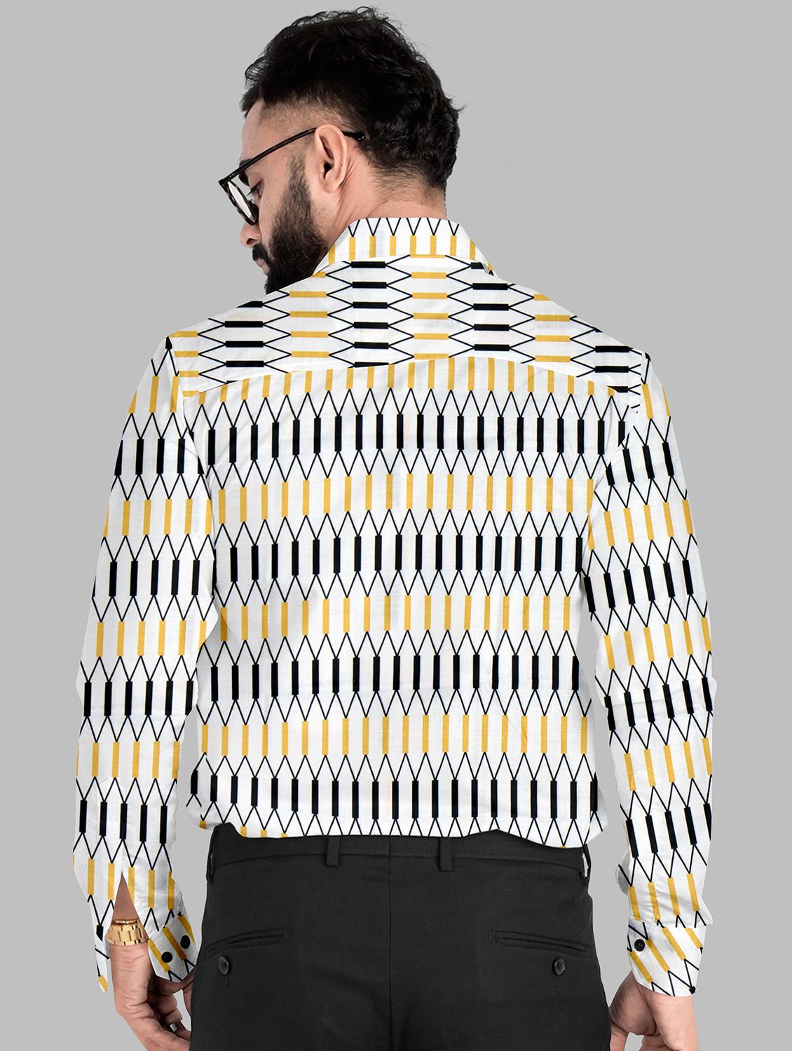 men printed collared casual shirt - 21560200 - Standard Image - 3