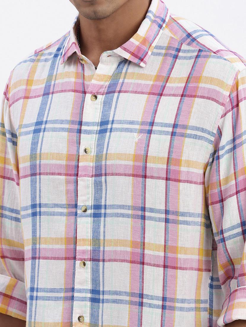 men checkered long sleeve casual shirt - 21562557 - Standard Image - 5