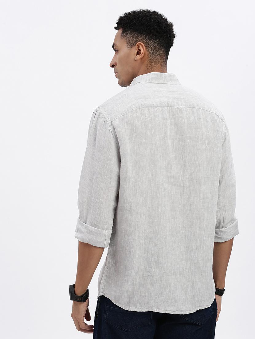 men solid long sleeve casual shirt - 21562592 - Standard Image - 3